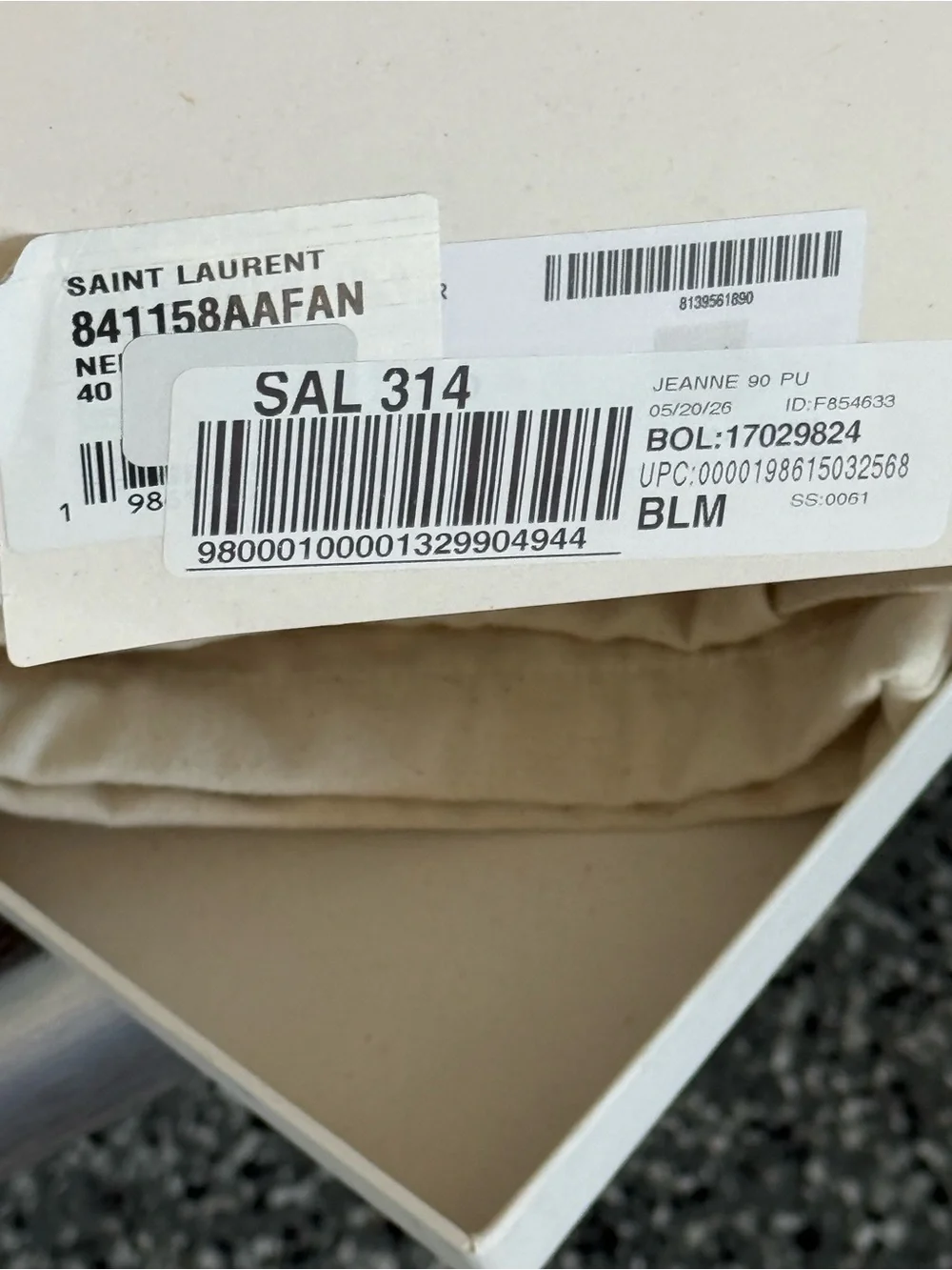SAINT LAURENT Smooth Calfskin Jeanne 90 Slingback Pumps 40 Black - Picture 10 of 10